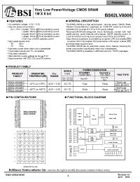 Datasheet BS62LV8006-70 manufacturer BSI