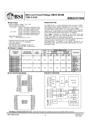 Datasheet BS62UV1024JI manufacturer BSI