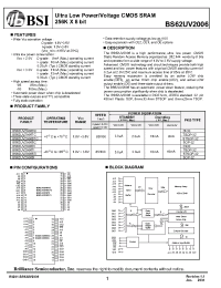 Datasheet BS62UV2006DCG10 manufacturer BSI