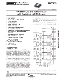 Datasheet ADS5273 производства Burr-Brown