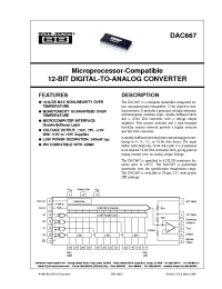 Datasheet DAC667JP производства Burr-Brown