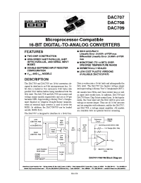 Datasheet DAC708 производства Burr-Brown