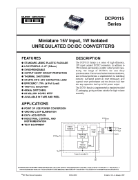 Datasheet DCP011515DP-U производства Burr-Brown