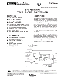 Datasheet TSC2046 manufacturer Burr-Brown