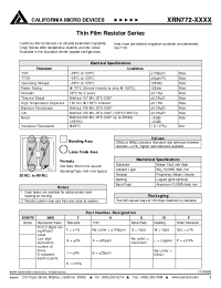 Datasheet XRN772-2005FAL производства CalMicro