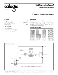 Datasheet CLM4426CP производства Calogic