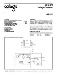 Datasheet CLM7660 производства Calogic