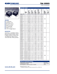 Datasheet 7860216 manufacturer C&D