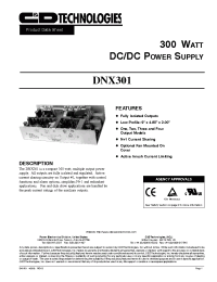 Datasheet DNX301-U4G manufacturer C&D