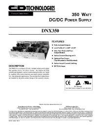Datasheet DNX350-U1A manufacturer C&D