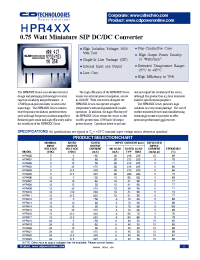Datasheet HPR410 manufacturer C&D