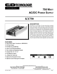 Datasheet KX750-F2B производства C&D