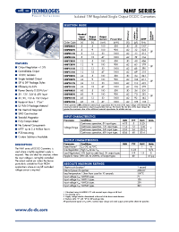 Datasheet NMF0509D производства C&D