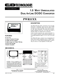 Datasheet PWR1102 manufacturer C&D