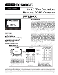 Datasheet PWR5915 производства C&D