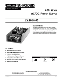 Datasheet PX400-U4E manufacturer C&D