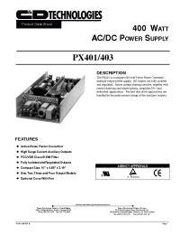 Datasheet PX403-U4H производства C&D