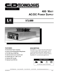 Datasheet SX400-U1D производства C&D