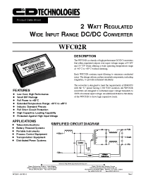 Datasheet WFC02R24D15 производства C&D