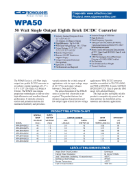 Datasheet WPA5048S018 производства C&D
