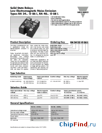 Datasheet RA2425-D06L производства Carlo Gavazzi