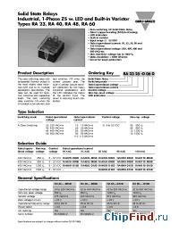 Datasheet RA4850-D12D производства Carlo Gavazzi