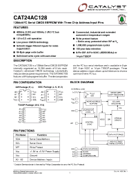 Datasheet CAT24AC128GL-TE13 производства Catalyst