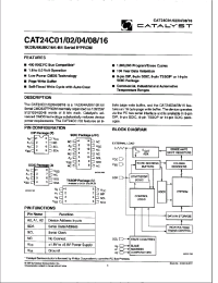 Datasheet CAT24C02 производства Catalyst