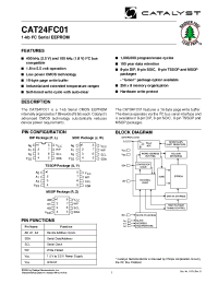 Datasheet CAT24FC01PETE13REV-F производства Catalyst