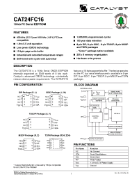 Datasheet CAT24FC16PITE13REV-F производства Catalyst
