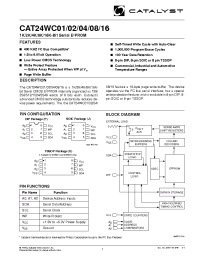 Datasheet CAT24WC01 производства Catalyst