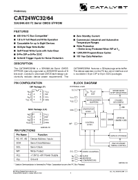 Datasheet CAT24WC32/64 производства Catalyst