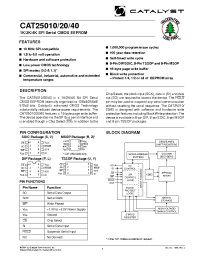 Datasheet CAT25020S производства Catalyst