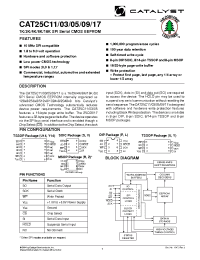Datasheet CAT25C03L-1.8TE13 производства Catalyst