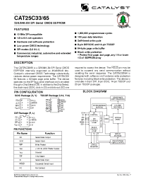 Datasheet CAT25C65SI-TE13 производства Catalyst