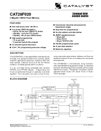 Datasheet CAT28F020-15 производства Catalyst