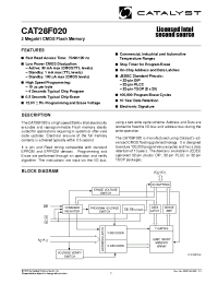 Datasheet CAT28F020-70 производства Catalyst