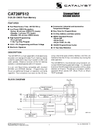 Datasheet CAT28F512TA-12T manufacturer Catalyst