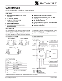 Datasheet CAT34WC02 производства Catalyst