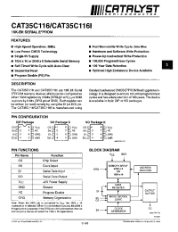 Datasheet CAT35C116I производства Catalyst