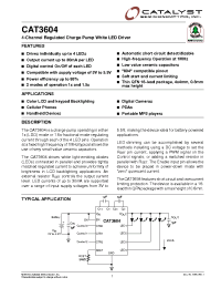 Datasheet CAT3604HS4-TE13 производства Catalyst