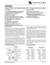 Datasheet CAT525JI-TE13 производства Catalyst