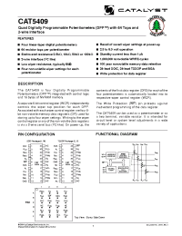 Datasheet CAT5409JI-00-TE13 производства Catalyst