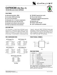 Datasheet CAT93C86JA-1.8TE13 производства Catalyst