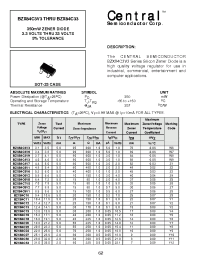 Datasheet BZX84C15 manufacturer Central