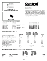 Datasheet CMPD2003S производства Central