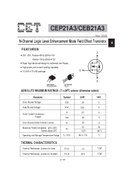 Datasheet CEB21A3 производства CET