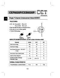 Datasheet CEB6020P производства CET