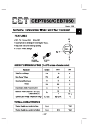Datasheet CEB7050 производства CET