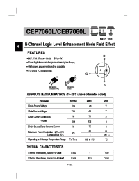 Datasheet CEB7060L производства CET
